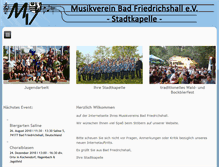 Tablet Screenshot of musikverein-bfh.de